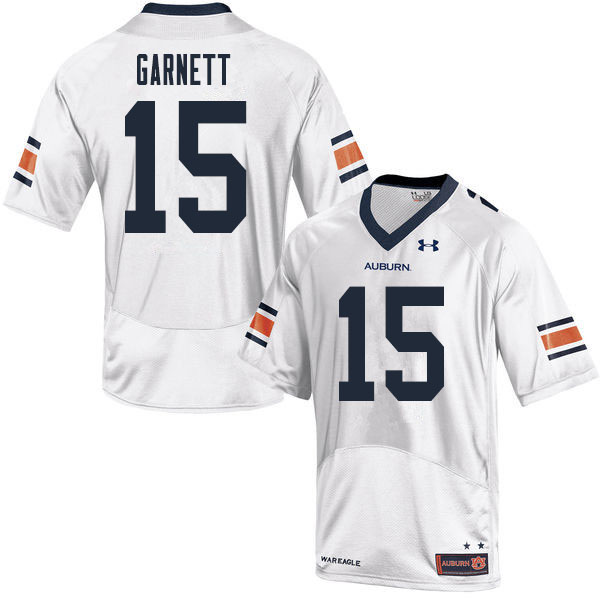 Auburn Tigers Men's Chayil Garnett #15 White Under Armour Stitched College 2020 NCAA Authentic Football Jersey QOO1874DZ